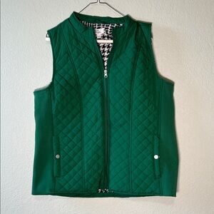 Kim Roger’s Women’s Green Quilted Vest Size Large